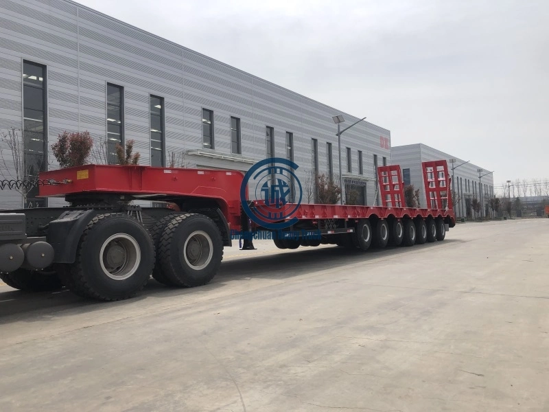 Low Bed 40-120 Ton Semi Trailer Dimensions 7 Axle for Sale Semi Trailer Axle Made in China