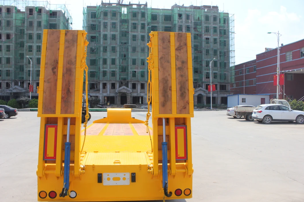 2/3/4 Axles 50/60/80/100 Tons Low Bed Lowbed Lowboy Loader Drop Deck Heavy Duty Dolly Semi Trailer