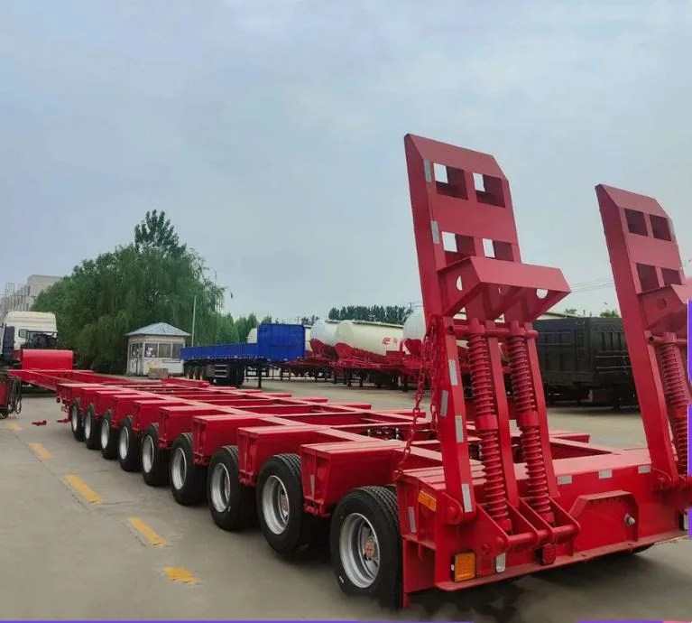 Factory Price 3/4/5axles Extendable Special Low Bed Semi Trailer